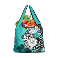 Polynesian Valentine Grocery Bag Couple Floral Unique Turquoise Version LT01 1-pack One Size Turquoise - Polynesian Pride