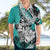 Polynesian Valentine Hawaiian Shirt Couple Floral Unique Turquoise Version LT01 - Polynesian Pride