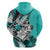 Polynesian Valentine Hoodie Couple Floral Unique Turquoise Version LT01 - Polynesian Pride