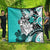 Polynesian Valentine Quilt Couple Floral Unique Turquoise Version LT01 - Polynesian Pride