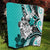 Polynesian Valentine Quilt Couple Floral Unique Turquoise Version LT01 - Polynesian Pride