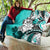 Polynesian Valentine Quilt Couple Floral Unique Turquoise Version LT01 - Polynesian Pride