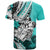 Polynesian Valentine T Shirt Couple Floral Unique Turquoise Version LT01 - Polynesian Pride