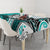 Polynesian Valentine Tablecloth Couple Floral Unique Turquoise Version LT01 - Polynesian Pride