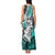 Polynesian Valentine Tank Maxi Dress Couple Floral Unique Turquoise Version LT01 - Polynesian Pride