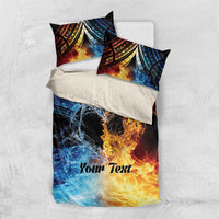 Personalised Polynesian Heart In Fire And Water Bedding Set Romantic Elements LT01 US Twin 172cm x 218cm Colorful - Polynesian Pride
