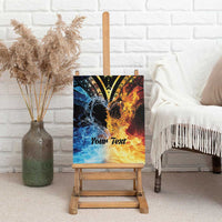 Personalised Polynesian Heart In Fire And Water Canvas Wall Art Romantic Elements LT01 - Polynesian Pride