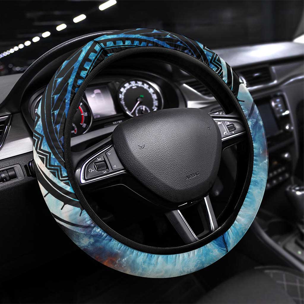 Polynesian Heart In Fire And Water Steering Wheel Cover Romantic Elements