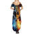 Personalised Polynesian Heart In Fire And Water Summer Maxi Dress Romantic Elements