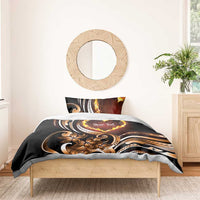 Personalised Polynesian Fiery Heart Bedding Set Passionate Love LT01 - Polynesian Pride