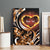 Personalised Polynesian Fiery Heart Canvas Wall Art Passionate Love