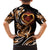 Personalised Polynesian Fiery Heart Family Matching Long Sleeve Bodycon Dress and Hawaiian Shirt Passionate Love