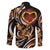 Personalised Polynesian Fiery Heart Family Matching Long Sleeve Bodycon Dress and Hawaiian Shirt Passionate Love