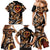 Personalised Polynesian Fiery Heart Family Matching Mermaid Dress and Hawaiian Shirt Passionate Love