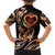 Personalised Polynesian Fiery Heart Family Matching Off The Shoulder Long Sleeve Dress and Hawaiian Shirt Passionate Love