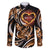 Personalised Polynesian Fiery Heart Family Matching Off The Shoulder Long Sleeve Dress and Hawaiian Shirt Passionate Love