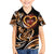 Personalised Polynesian Fiery Heart Family Matching Off The Shoulder Long Sleeve Dress and Hawaiian Shirt Passionate Love