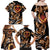 Personalised Polynesian Fiery Heart Family Matching Off Shoulder Maxi Dress and Hawaiian Shirt Passionate Love