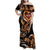 Personalised Polynesian Fiery Heart Family Matching Off Shoulder Maxi Dress and Hawaiian Shirt Passionate Love