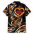 Personalised Polynesian Fiery Heart Family Matching Off Shoulder Short Dress and Hawaiian Shirt Passionate Love