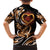 Personalised Polynesian Fiery Heart Family Matching Short Sleeve Bodycon Dress and Hawaiian Shirt Passionate Love