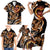 Personalised Polynesian Fiery Heart Family Matching Short Sleeve Bodycon Dress and Hawaiian Shirt Passionate Love