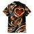 Personalised Polynesian Fiery Heart Family Matching Short Sleeve Bodycon Dress and Hawaiian Shirt Passionate Love