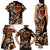 Personalised Polynesian Fiery Heart Family Matching Tank Maxi Dress and Hawaiian Shirt Passionate Love