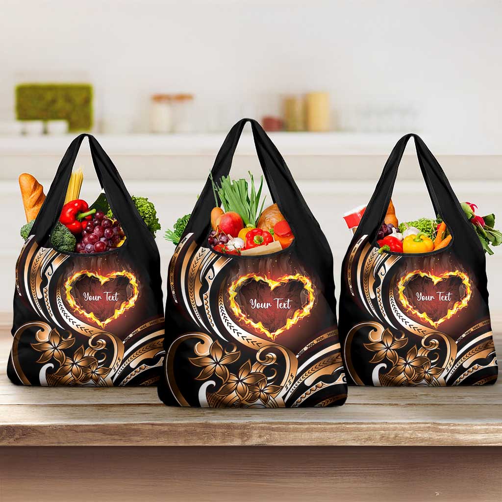 Polynesian Fiery Heart Grocery Bag Passionate Love LT01 3-pack One Size Black - Polynesian Pride