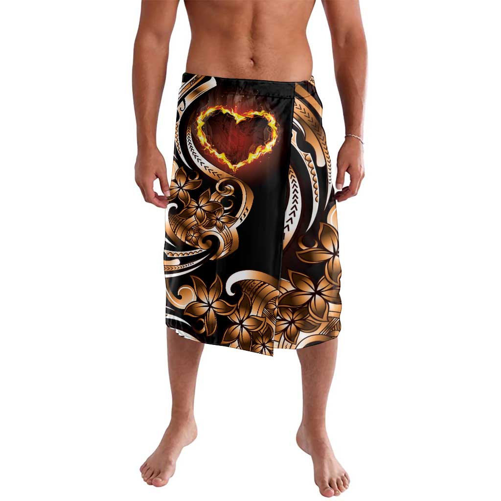 Personalised Polynesian Fiery Heart Lavalava Passionate Love