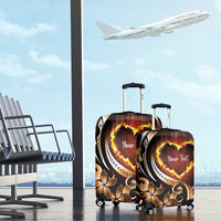 Personalised Polynesian Fiery Heart Luggage Cover Passionate Love LT01 - Polynesian Pride