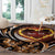 Personalised Polynesian Fiery Heart Round Carpet Passionate Love