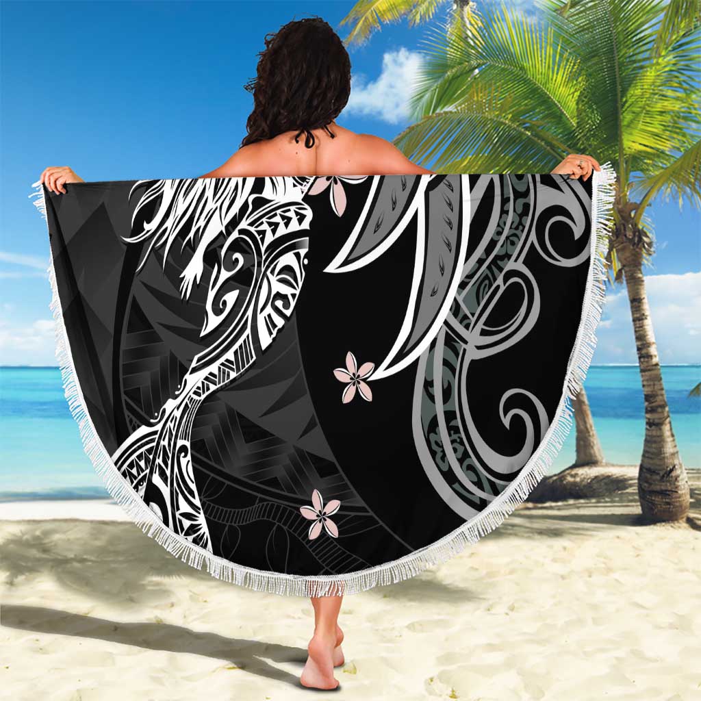 Polynesian Mermaid Plumeria Tribal Tattoo Beach Blanket LT01 - Polynesian Pride