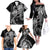 Polynesian Mermaid Plumeria Tribal Tattoo Family Matching Off The Shoulder Long Sleeve Dress and Hawaiian Shirt