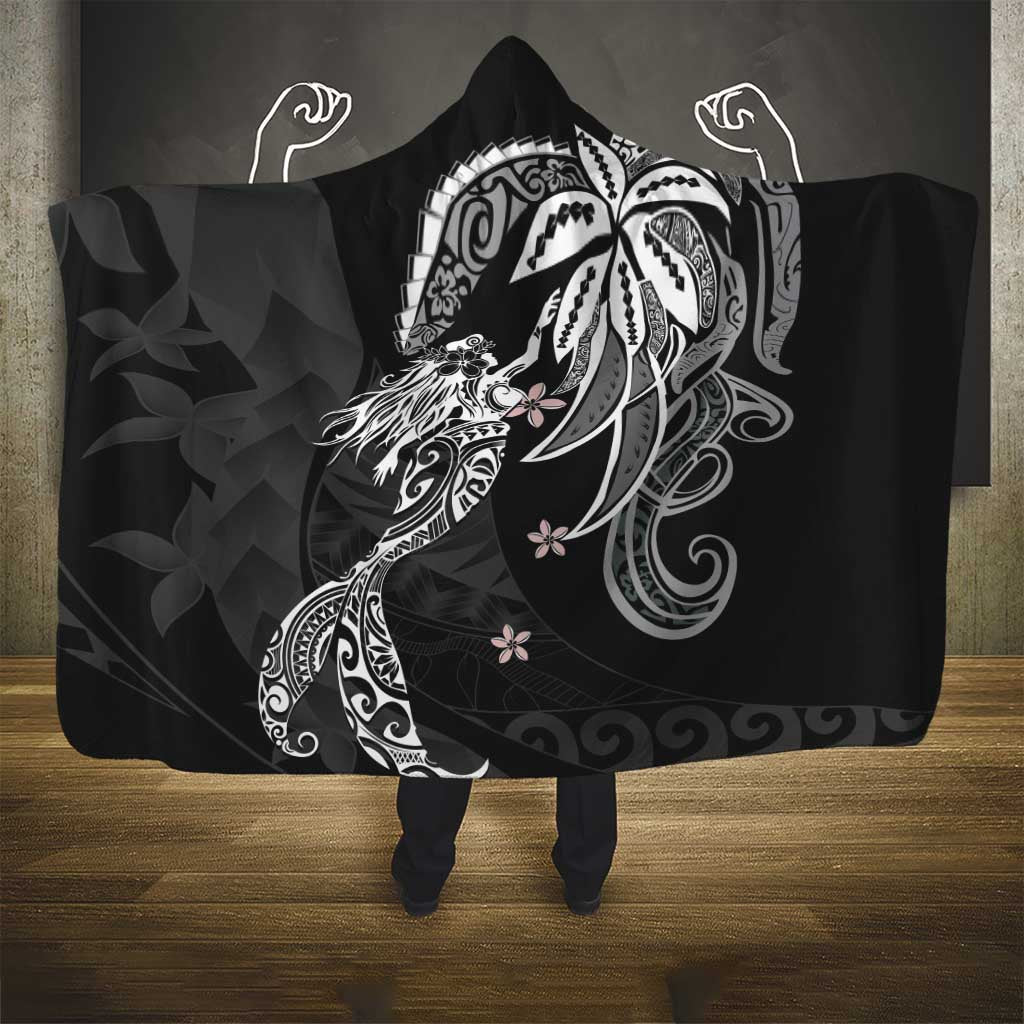 Polynesian Mermaid Plumeria Tribal Tattoo Hooded Blanket LT01 - Polynesian Pride