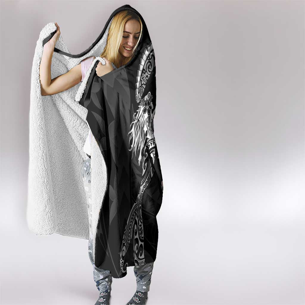 Polynesian Mermaid Plumeria Tribal Tattoo Hooded Blanket LT01 - Polynesian Pride