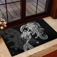 Polynesian Mermaid Plumeria Tribal Tattoo Rubber Doormat LT01 - Polynesian Pride