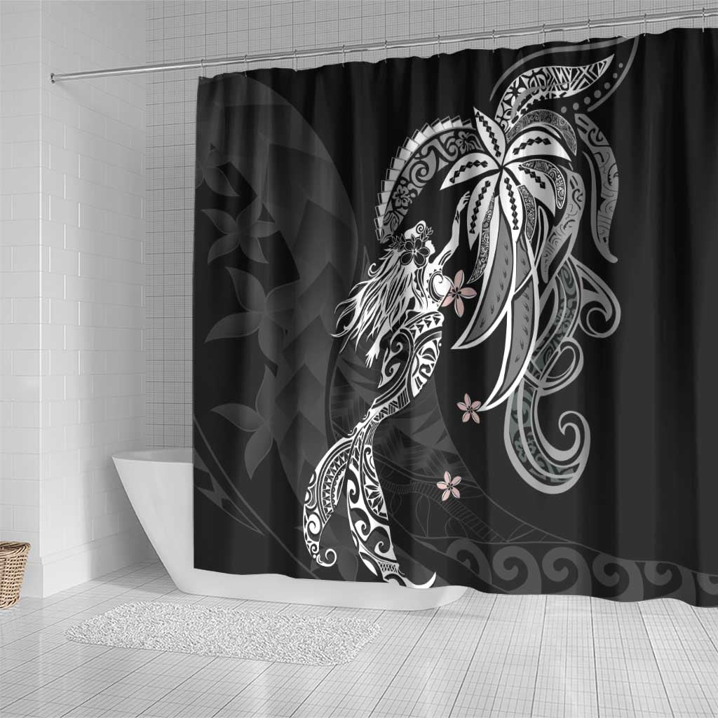Polynesian Mermaid Plumeria Tribal Tattoo Shower Curtain LT01 - Polynesian Pride
