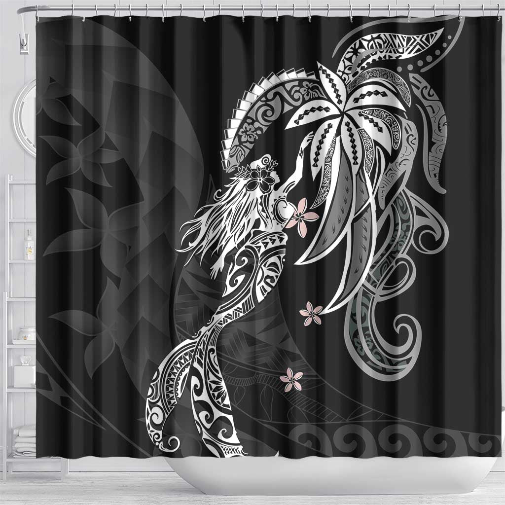 Polynesian Mermaid Plumeria Tribal Tattoo Shower Curtain LT01 - Polynesian Pride