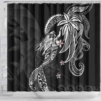 Polynesian Mermaid Plumeria Tribal Tattoo Shower Curtain LT01 - Polynesian Pride