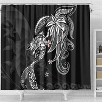 Polynesian Mermaid Plumeria Tribal Tattoo Shower Curtain LT01 - Polynesian Pride