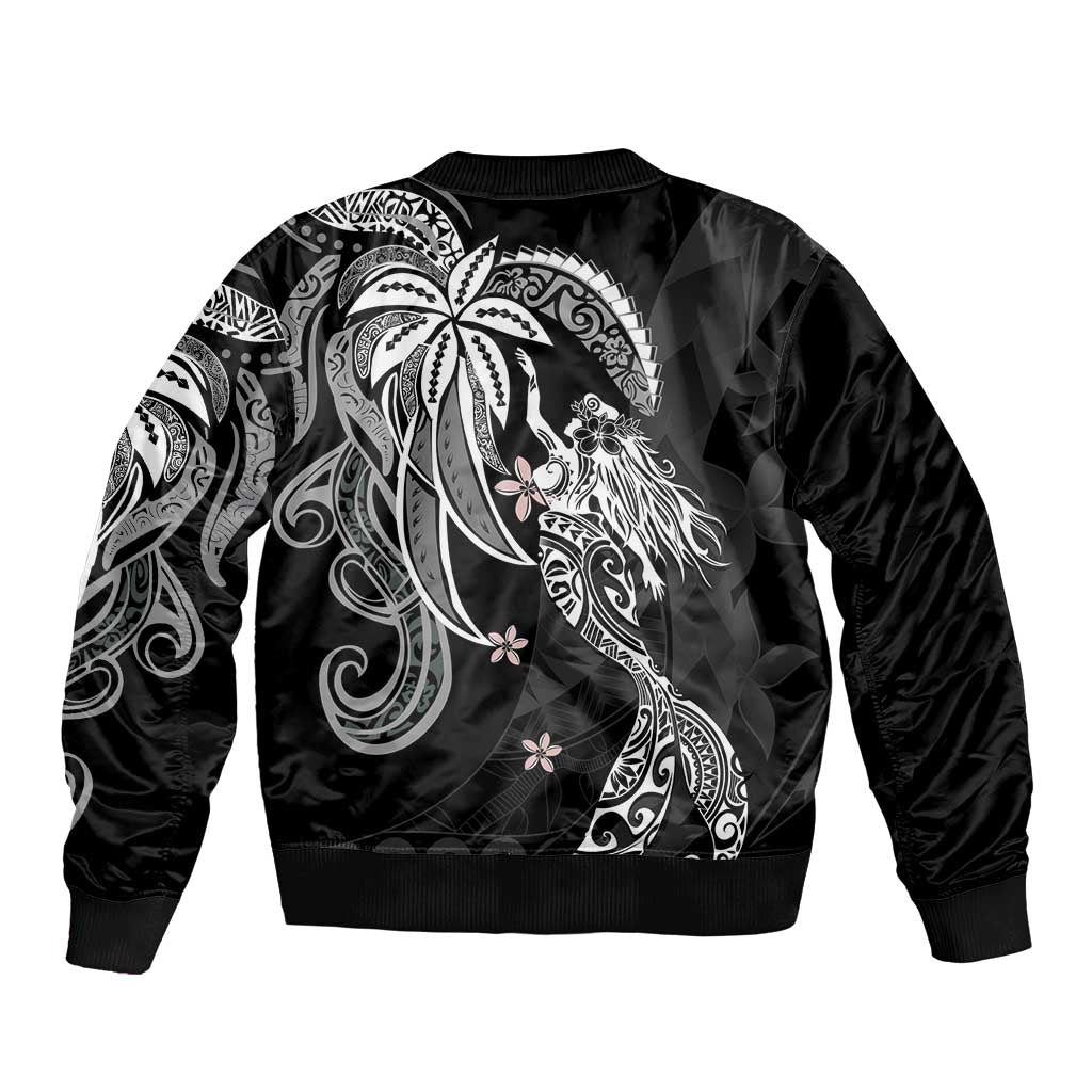 Polynesian Mermaid Plumeria Tribal Tattoo Sleeve Zip Bomber Jacket LT01 - Polynesian Pride