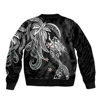 Polynesian Mermaid Plumeria Tribal Tattoo Sleeve Zip Bomber Jacket LT01 - Polynesian Pride