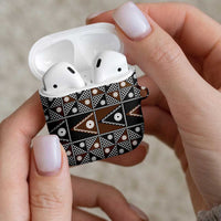 Fiji Brown Masi Pattern AirPods Case Fijian Tapa LT01 - Polynesian Pride