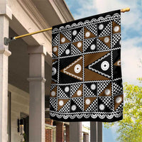 Fiji Brown Masi Pattern Garden Flag Fijian Tapa LT01 House Flag Brown - Polynesian Pride