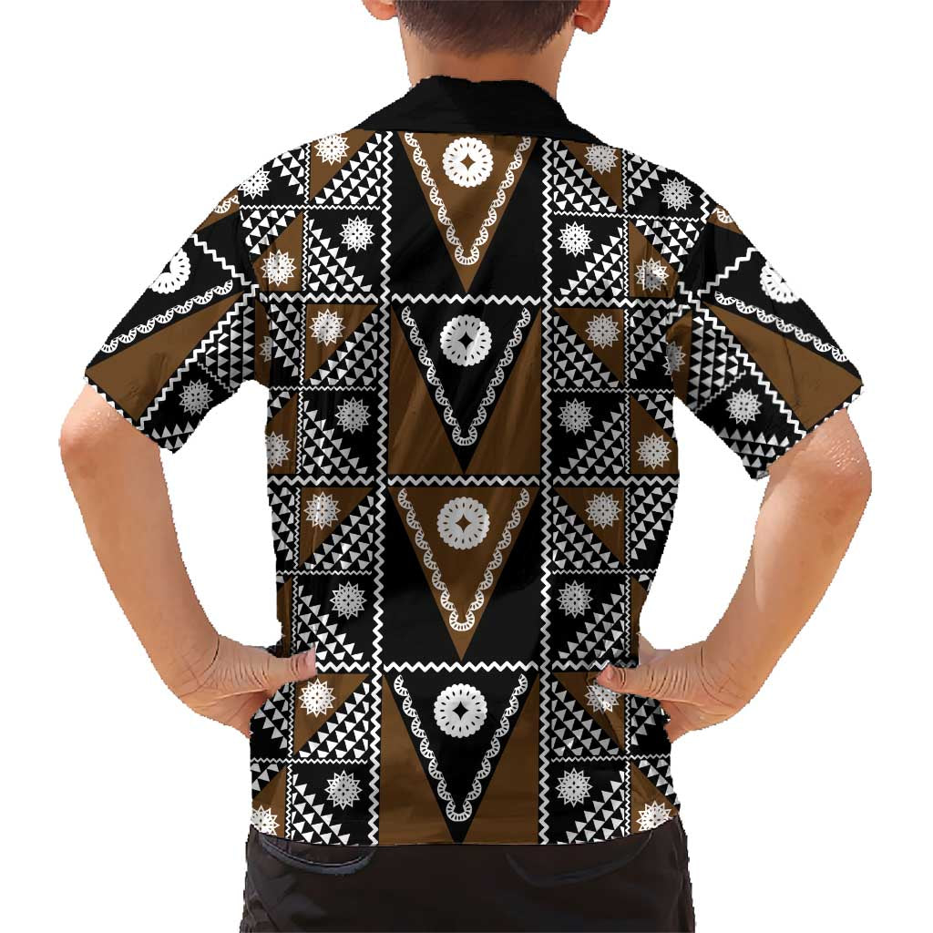 Fiji Brown Masi Pattern Hawaiian Shirt Fijian Tapa LT01 - Polynesian Pride