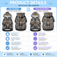 Fiji Brown Masi Pattern Pet Hoodie Fijian Tapa