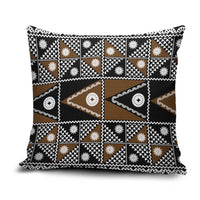 Fiji Brown Masi Pattern Pillow Cover Fijian Tapa LT01 Brown - Polynesian Pride