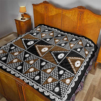 Fiji Brown Masi Pattern Quilt Fijian Tapa LT01 - Polynesian Pride