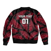 Custom Fiji Rugby Bomber Jacket Flying Fijians Red Palm Tree Version LT01 - Polynesian Pride